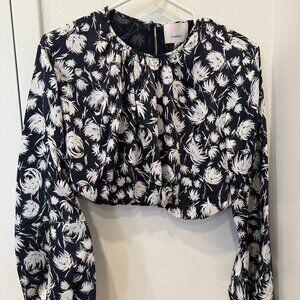 NWT Cinq a Sept Blue and White Floral Kamala Top